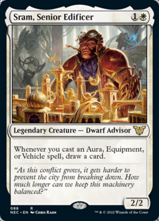 Sram, Senior Edificer [Kamigawa: Neon Dynasty Commander] | Game Master's Emporium (The New GME)
