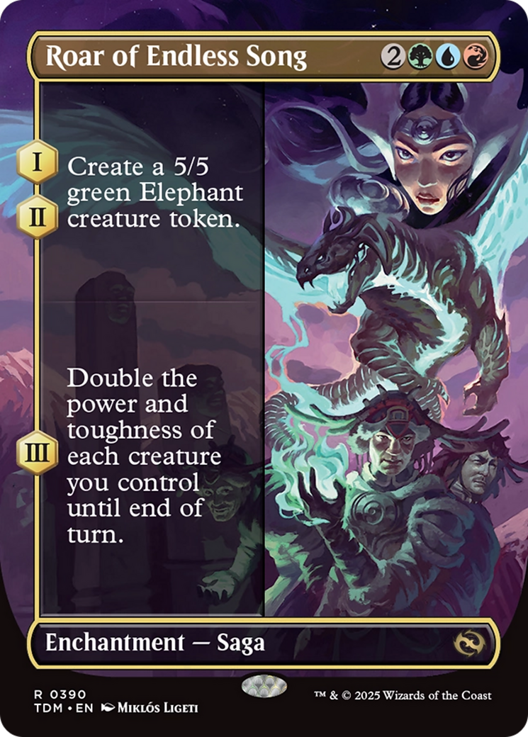 Roar of Endless Song (Borderless) [Tarkir: Dragonstorm] | Game Master's Emporium (The New GME)