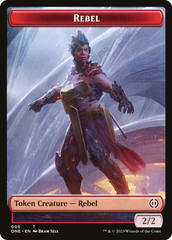 Rebel // Phyrexian Beast Double-Sided Token [Phyrexia: All Will Be One Tokens] | Game Master's Emporium (The New GME)