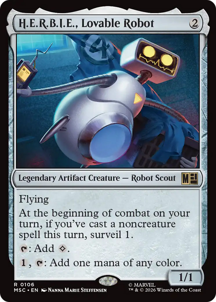 H.E.R.B.I.E., Lovable Robot (Surge Foil) [Marvel Super Heroes Commander] | Game Master's Emporium (The New GME)