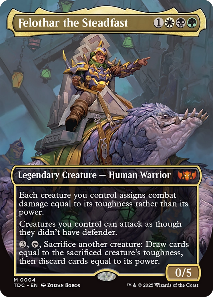 Felothar the Steadfast (Borderless) [Tarkir: Dragonstorm Commander] | Game Master's Emporium (The New GME)