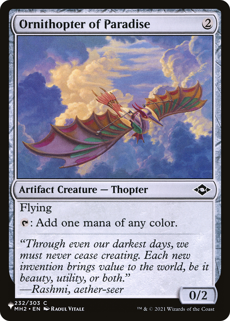 Ornithopter of Paradise [The List Reprints] | Game Master's Emporium (The New GME)