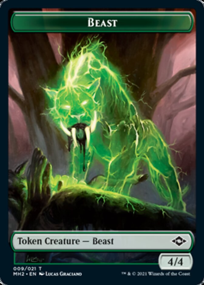 Beast // Treasure (21) Double-Sided Token [Modern Horizons 2 Tokens] | Game Master's Emporium (The New GME)