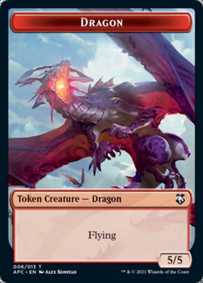 Dragon // Dragon Spirit Double-Sided Token [Dungeons & Dragons: Adventures in the Forgotten Realms Commander Tokens] | Game Master's Emporium (The New GME)