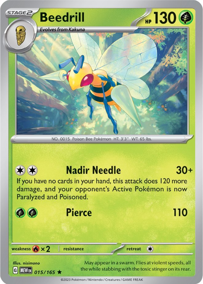 Beedrill (015/165) [Scarlet & Violet 151] | Game Master's Emporium (The New GME)