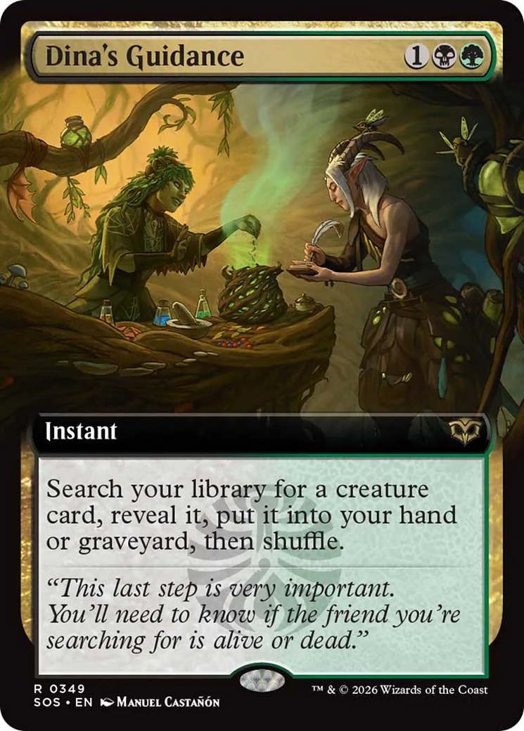 Dina's Guidance (Extended Art) [Secrets of Strixhaven] | Game Master's Emporium (The New GME)