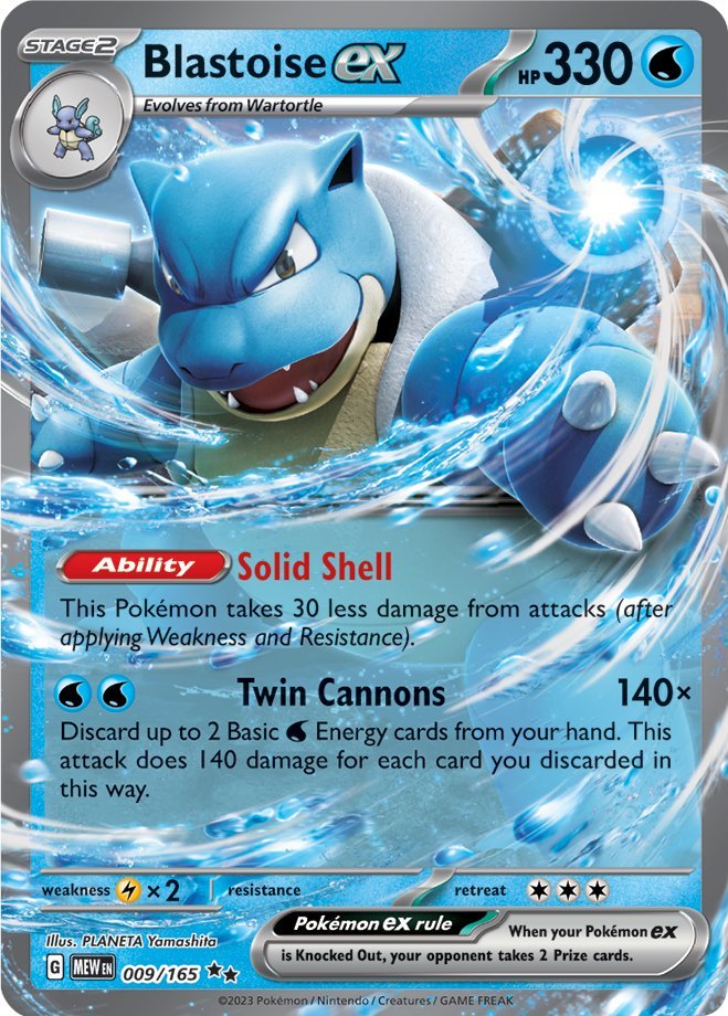 Blastoise ex (009/165) [Scarlet & Violet 151] | Game Master's Emporium (The New GME)