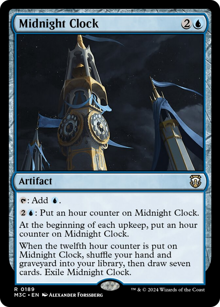 Midnight Clock (Ripple Foil) [Modern Horizons 3 Commander] | Game Master's Emporium (The New GME)