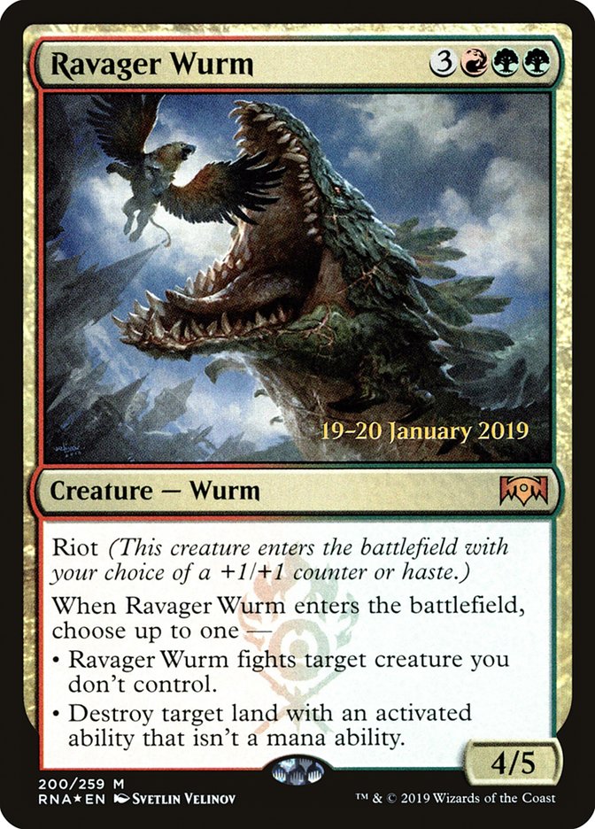 Ravager Wurm [Ravnica Allegiance Prerelease Promos] | Game Master's Emporium (The New GME)