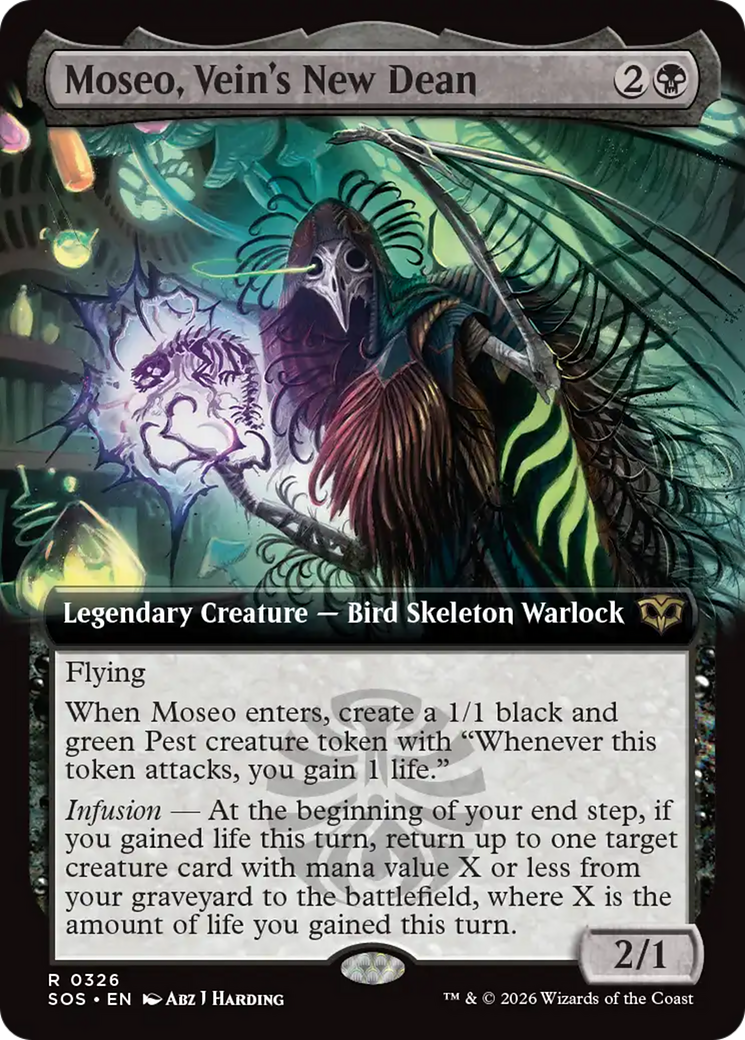 Moseo, Vein's New Dean (Extended Art) [Secrets of Strixhaven] | Game Master's Emporium (The New GME)