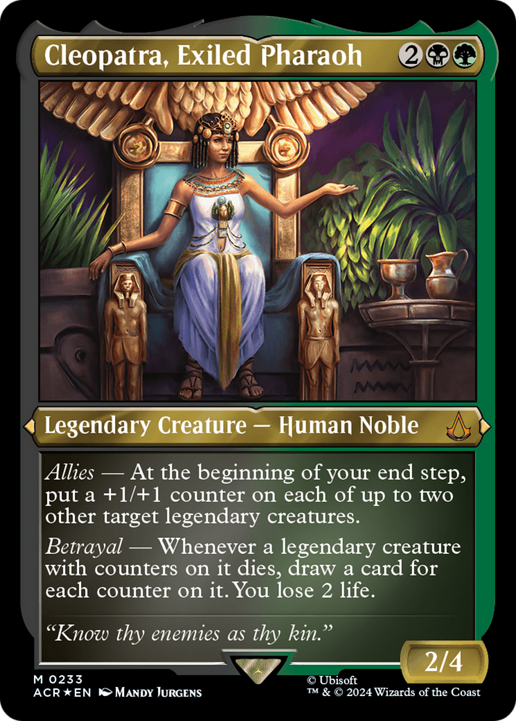 Cleopatra, Exiled Pharaoh (Foil Etched) [Assassin's Creed] | Game Master's Emporium (The New GME)