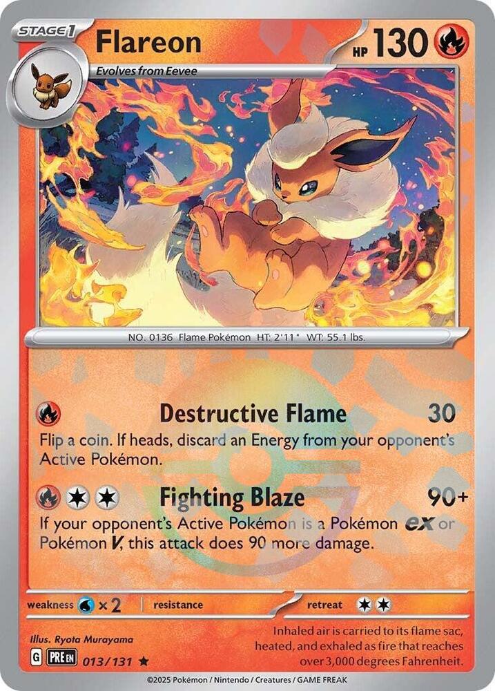 Flareon (013/131) (Poke Ball Pattern) [Scarlet & Violet: Prismatic Evolutions] | Game Master's Emporium (The New GME)