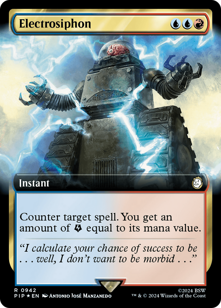 Electrosiphon (Extended Art) (Surge Foil) [Fallout] | Game Master's Emporium (The New GME)