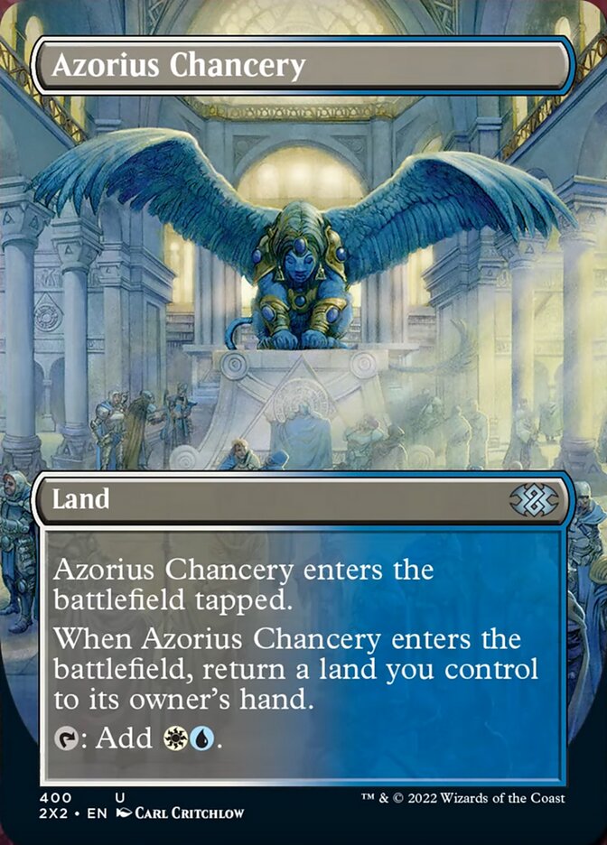 Azorius Chancery (Borderless Alternate Art) [Double Masters 2022] | Game Master's Emporium (The New GME)