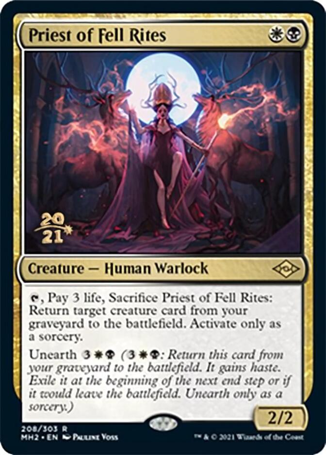 Priest of Fell Rites [Modern Horizons 2 Prerelease Promos] | Game Master's Emporium (The New GME)