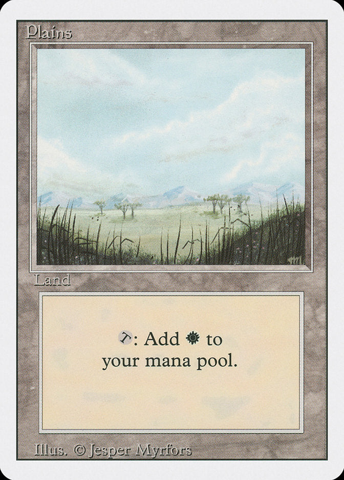 Plains (Trees on Plain / Signature on Right) [Revised Edition] | Game Master's Emporium (The New GME)