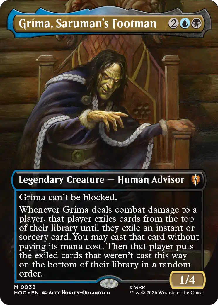 Grima, Saruman's Footman (Borderless) [The Hobbit: Eternal-Legal] | Game Master's Emporium (The New GME)