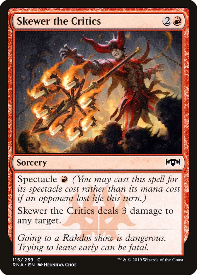 Skewer the Critics [Ravnica Allegiance] | Game Master's Emporium (The New GME)