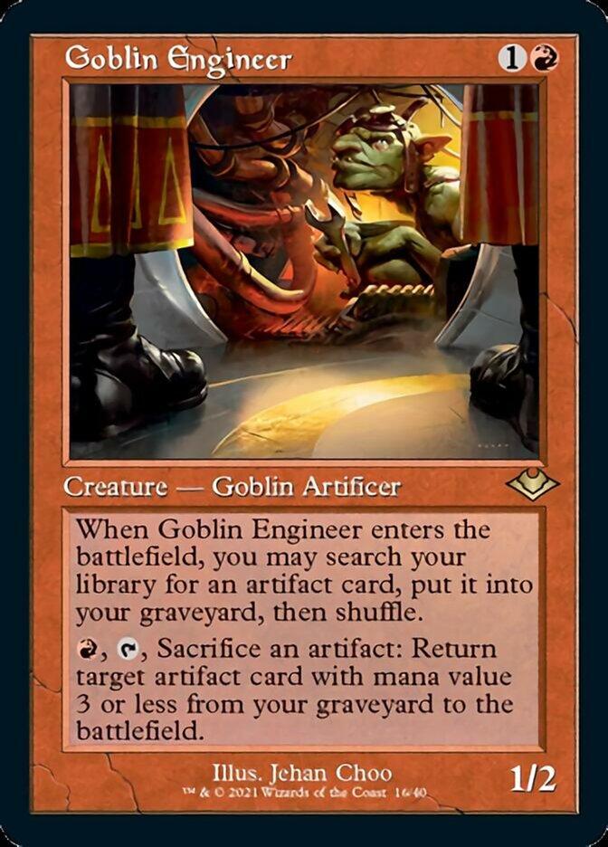 Goblin Engineer (Retro Foil Etched) [Modern Horizons] | Game Master's Emporium (The New GME)