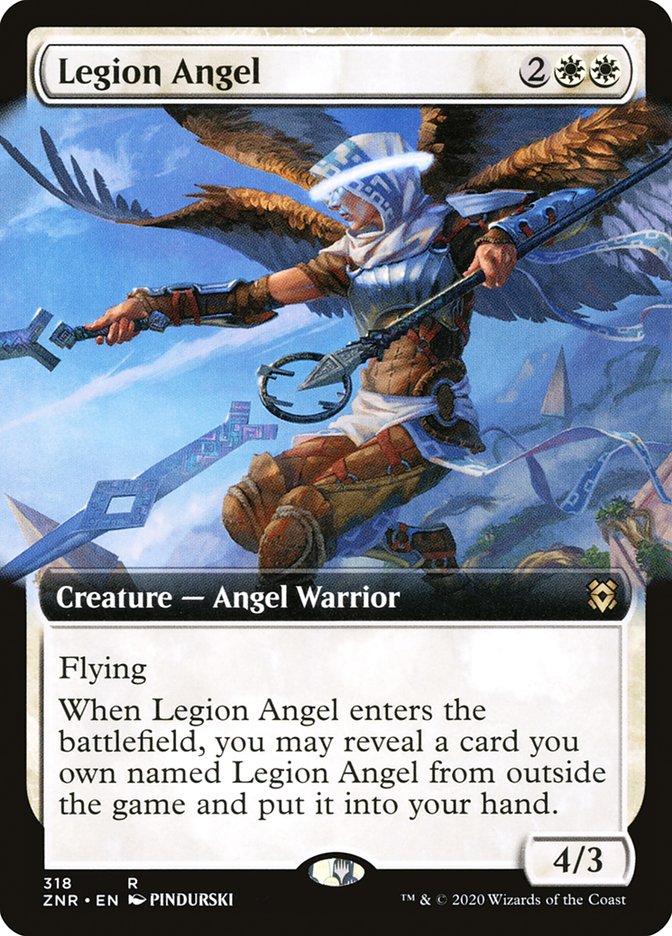 Legion Angel (Extended Art) [Zendikar Rising] | Game Master's Emporium (The New GME)