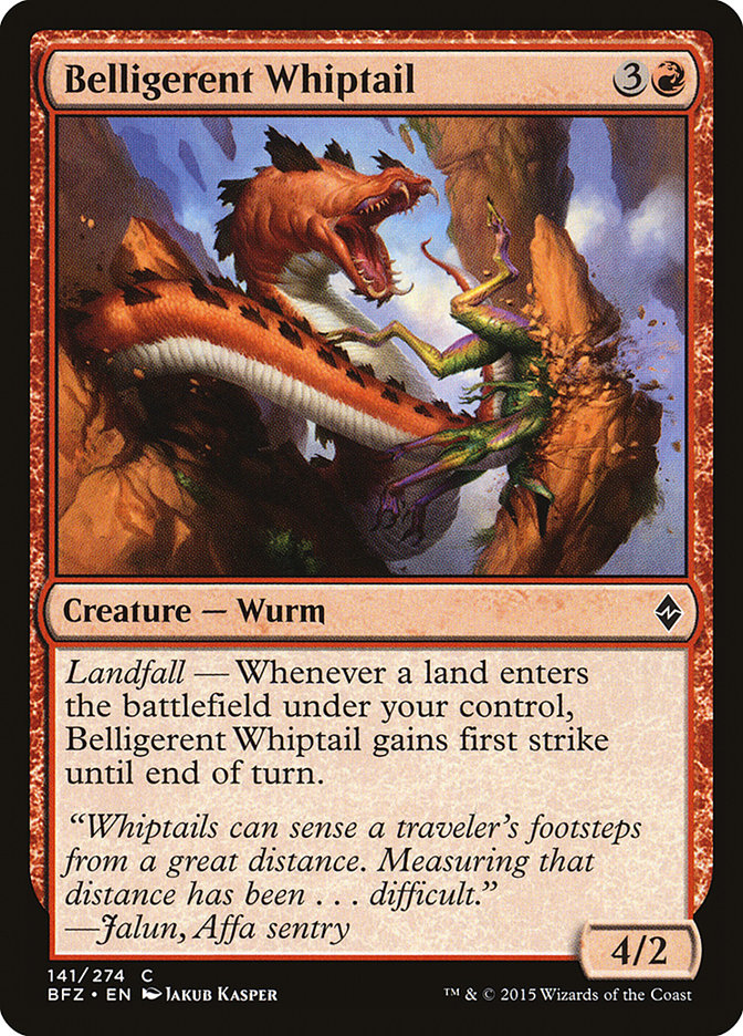 Belligerent Whiptail [Battle for Zendikar] | Game Master's Emporium (The New GME)