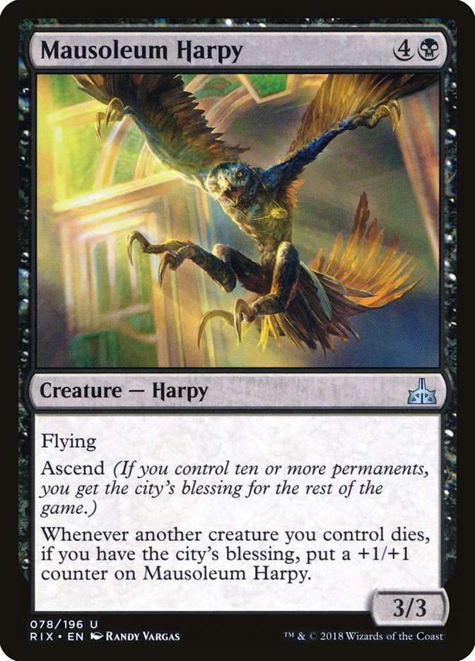 Mausoleum Harpy [Rivals of Ixalan] | Game Master's Emporium (The New GME)
