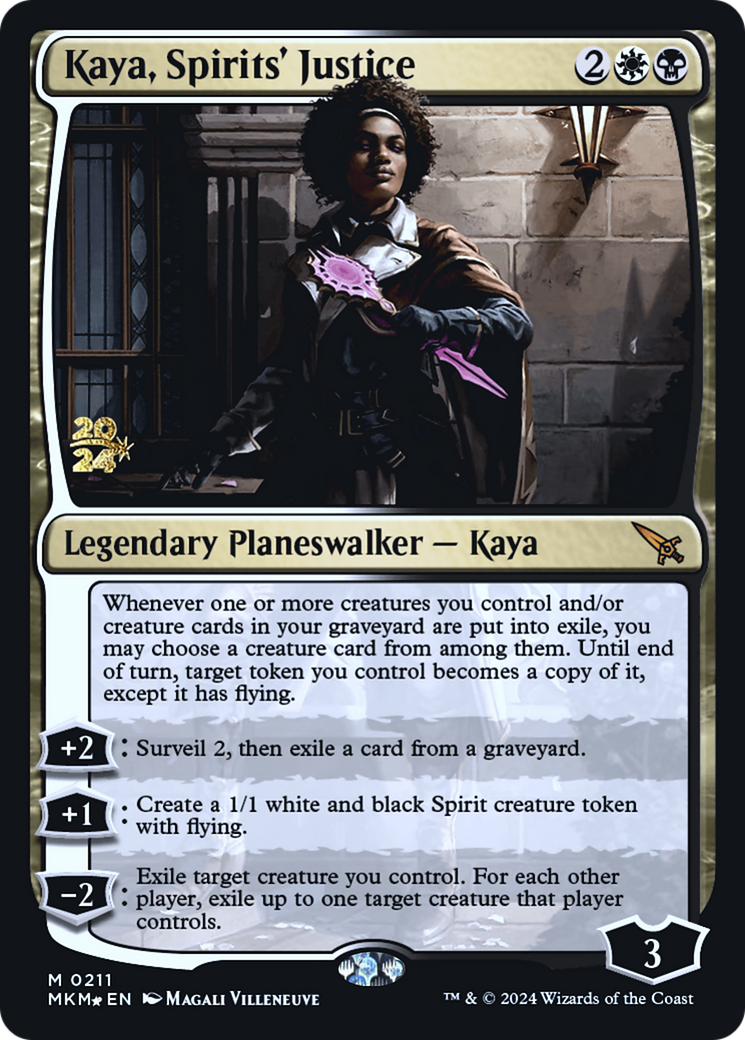 Kaya, Spirits' Justice [Murders at Karlov Manor Prerelease Promos] | Game Master's Emporium (The New GME)