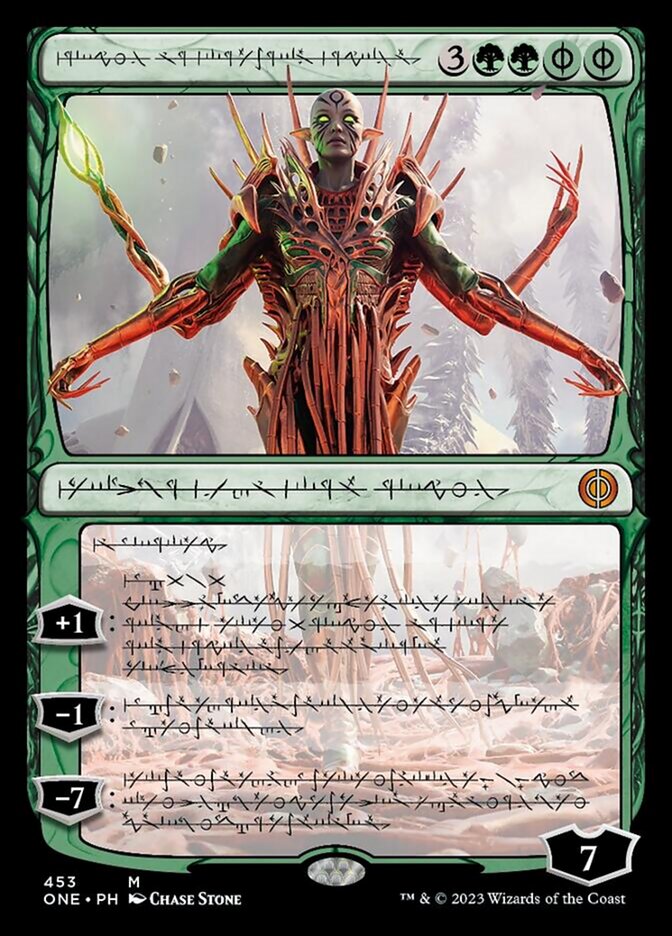 Nissa, Ascended Animist (Phyrexian Step-and-Compleat Foil) [Phyrexia: All Will Be One] | Game Master's Emporium (The New GME)