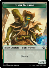 Plant Warrior // Plant Double-Sided Token [Outlaws of Thunder Junction Commander Tokens] | Game Master's Emporium (The New GME)