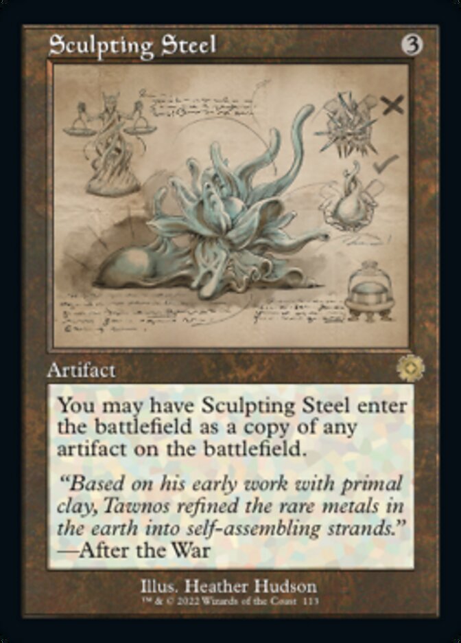 Sculpting Steel (Retro Schematic) [The Brothers' War Retro Artifacts] | Game Master's Emporium (The New GME)