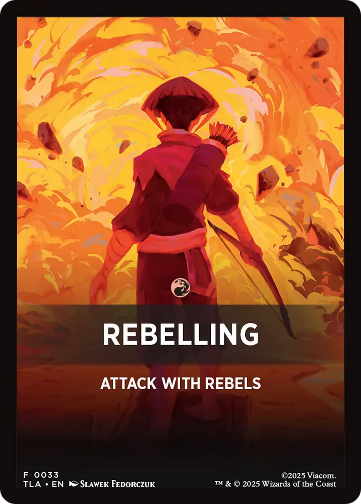 Rebelling Theme Card [Avatar: The Last Airbender Tokens] | Game Master's Emporium (The New GME)