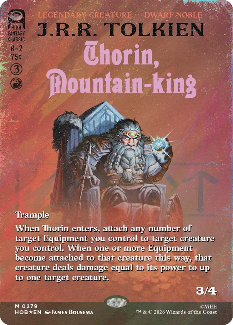 Thorin, Mountain-king (Borderless) (Surge Foil) [The Hobbit] | Game Master's Emporium (The New GME)