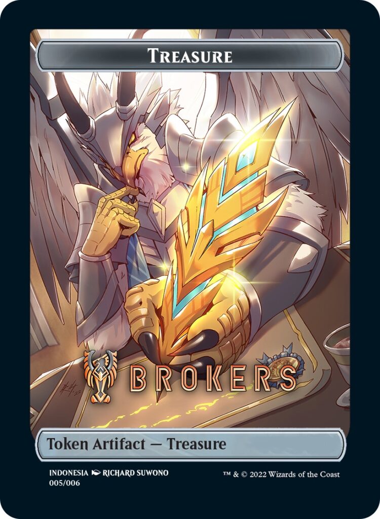Treasure Token (Brokers) (Southeast Asia Artists) [Streets of New Capenna Tokens] | Game Master's Emporium (The New GME)