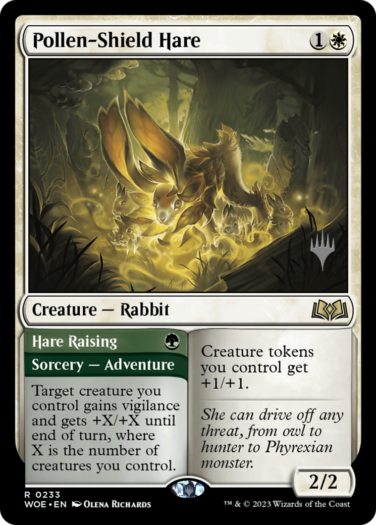 Pollen-Shield Hare // Hare Raising (Promo Pack) [Wilds of Eldraine Promos] | Game Master's Emporium (The New GME)