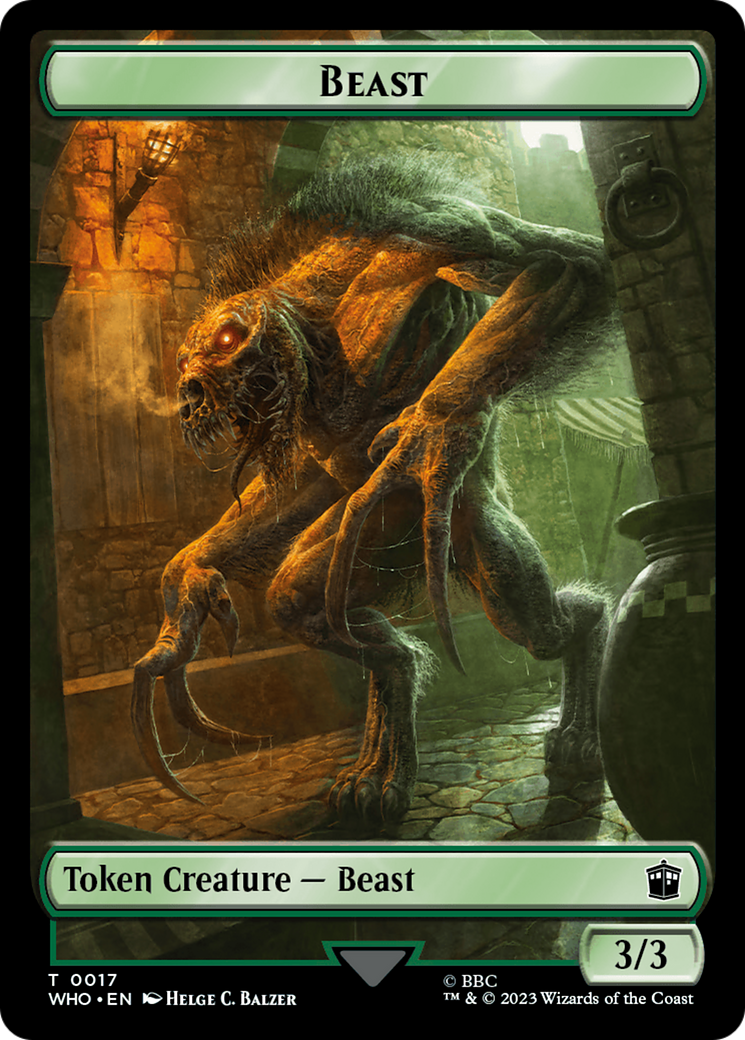 Fish // Beast Double-Sided Token [Doctor Who Tokens] | Game Master's Emporium (The New GME)