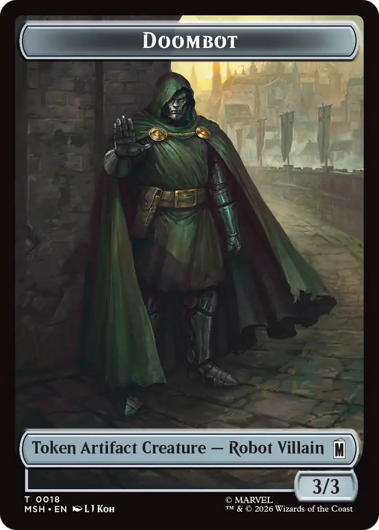 Merfolk // Doombot Double-Sided Token [Marvel Super Heroes Tokens] | Game Master's Emporium (The New GME)