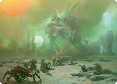 Green Sun's Twilight Art Card [Phyrexia: All Will Be One Art Series] | Game Master's Emporium (The New GME)