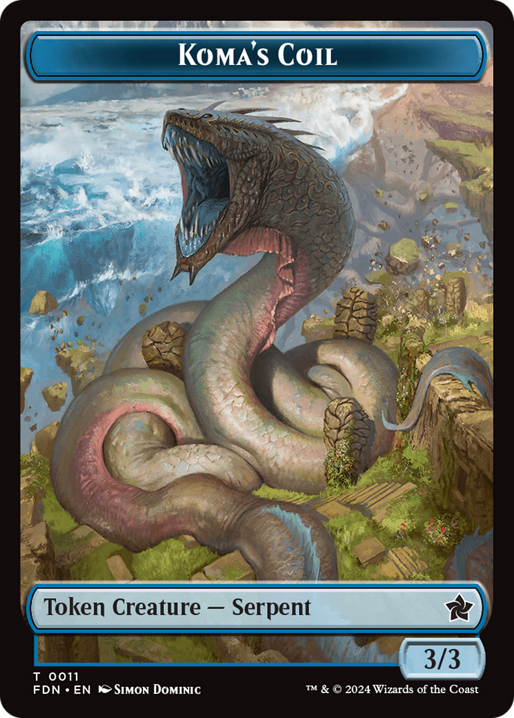 Scion of the Deep // Koma's Coil Doubled-Sided Token [Foundations Tokens] | Game Master's Emporium (The New GME)