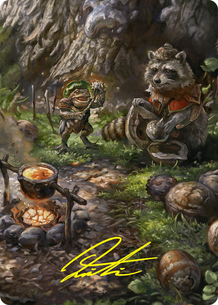 Sylvan Scavenging Art Card (46/54) (Gold-Stamped Signature) [Foundations Art Series] | Game Master's Emporium (The New GME)