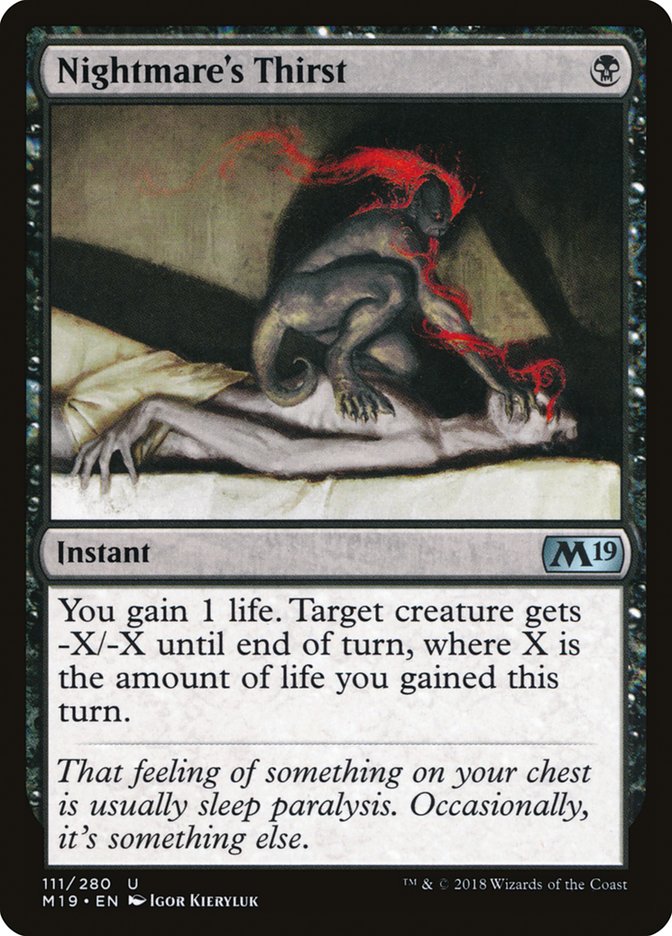 Nightmare's Thirst [Core Set 2019] | Game Master's Emporium (The New GME)