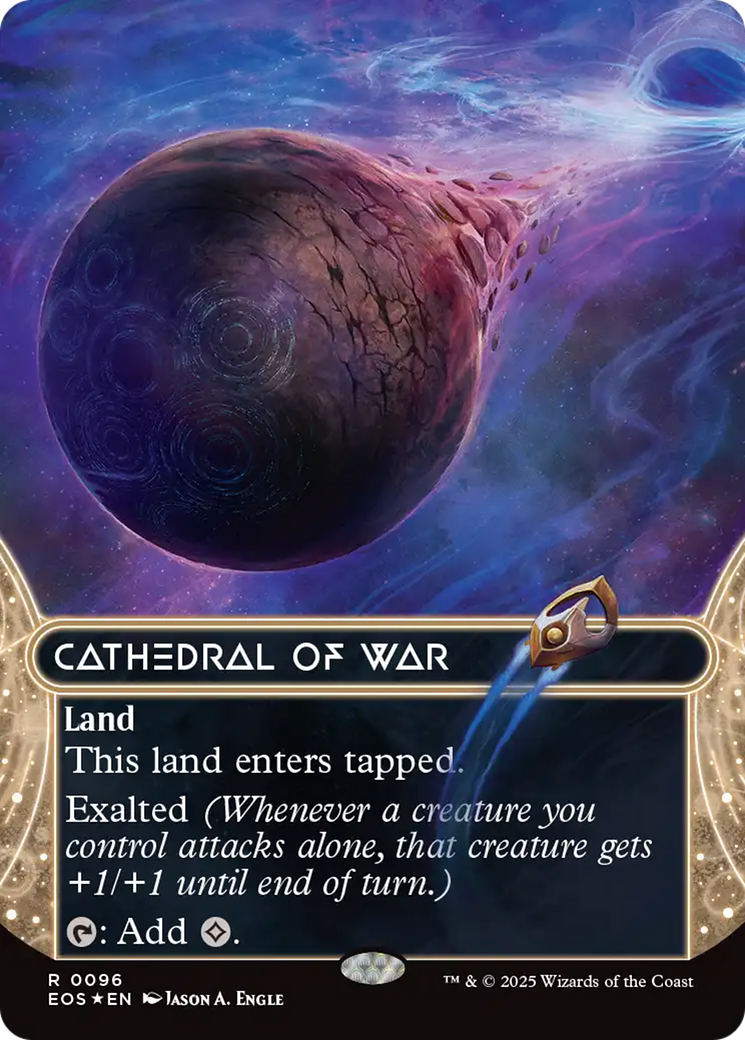 Cathedral of War (0096) (Borderless) (Galaxy Foil) [Edge of Eternities: Stellar Sights] | Game Master's Emporium (The New GME)