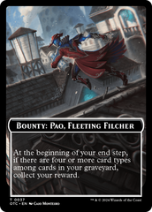 Bounty: Paq, Fleeting Filcher // Bounty Rules Double-Sided Token [Outlaws of Thunder Junction Commander Tokens] | Game Master's Emporium (The New GME)