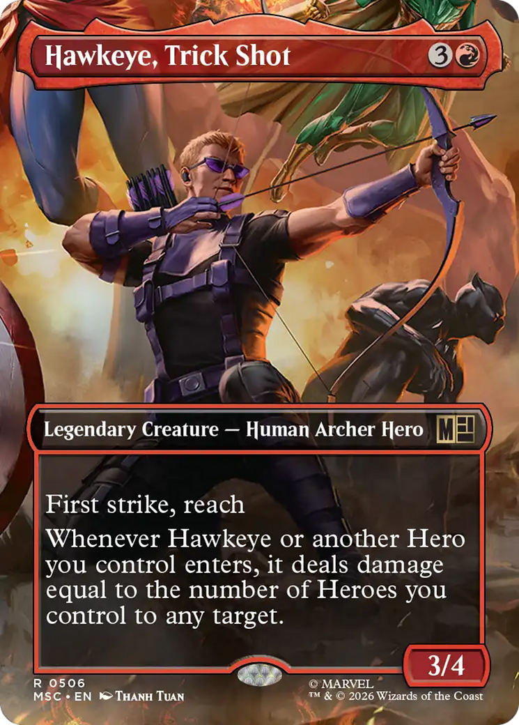 Hawkeye, Trick Shot (Borderless) [Marvel Super Heroes Commander] | Game Master's Emporium (The New GME)