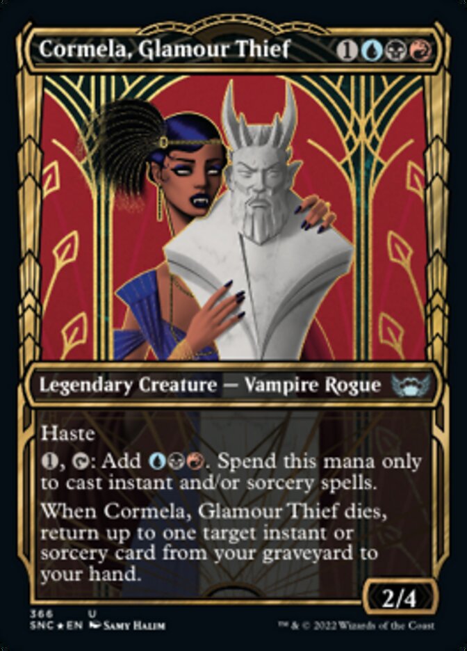 Cormela, Glamour Thief (Showcase Golden Age Gilded Foil) [Streets of New Capenna] | Game Master's Emporium (The New GME)