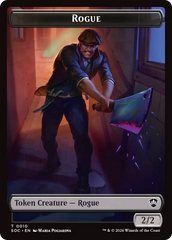 Spirit (0025) // Rogue Double-Sided Token [Secrets of Strixhaven Commander Tokens] | Game Master's Emporium (The New GME)
