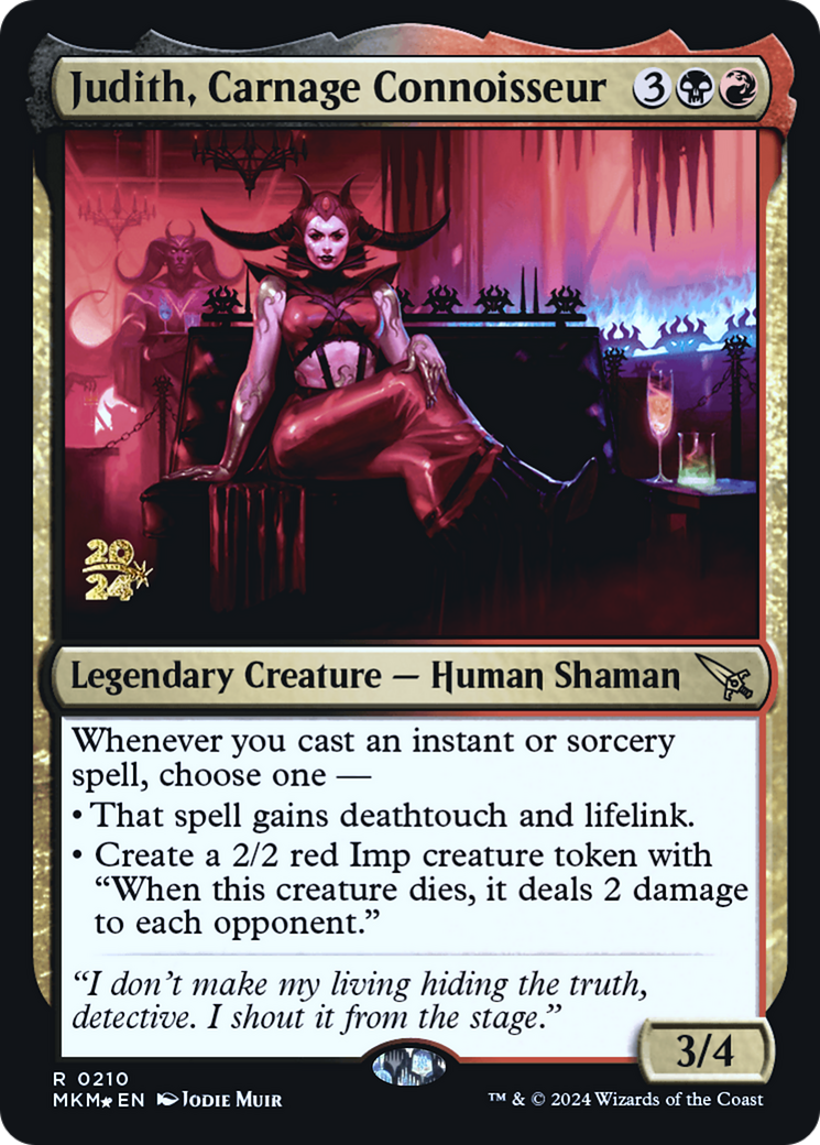 Judith, Carnage Connoisseur [Murders at Karlov Manor Prerelease Promos] | Game Master's Emporium (The New GME)