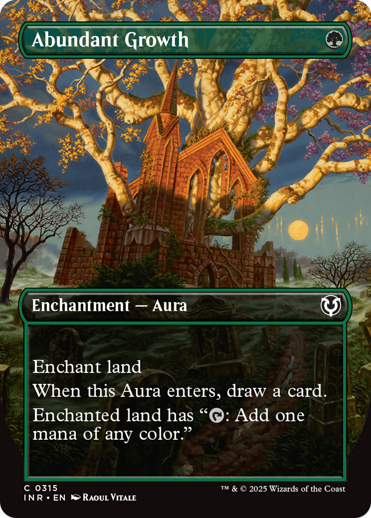 Abundant Growth (Borderless) [Innistrad Remastered] | Game Master's Emporium (The New GME)