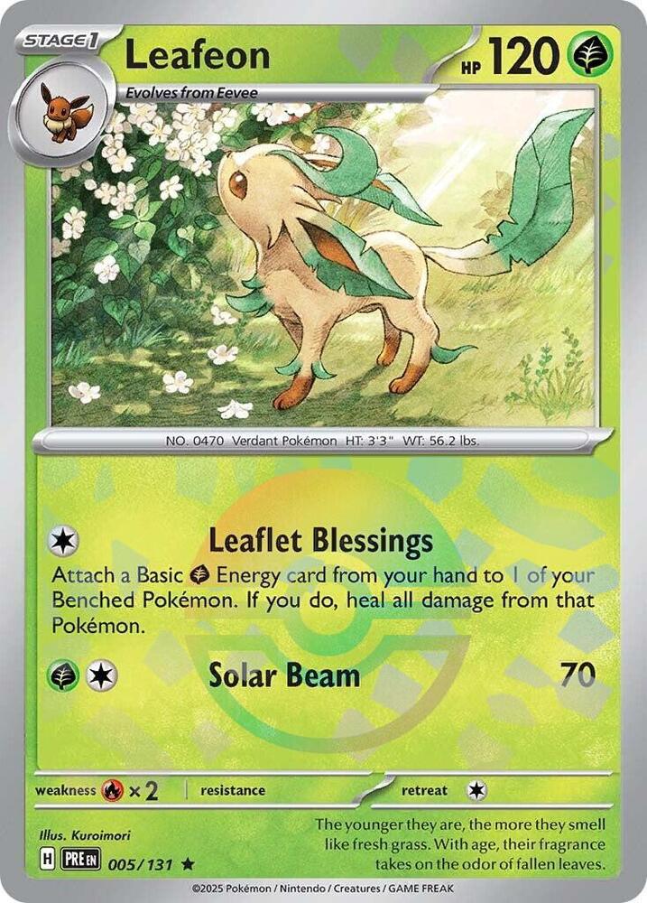 Leafeon (005/131) (Poke Ball Pattern) [Scarlet & Violet: Prismatic Evolutions] | Game Master's Emporium (The New GME)