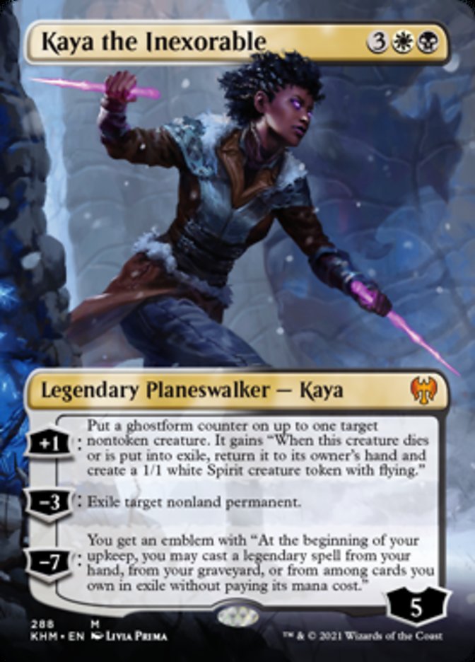 Kaya the Inexorable (Borderless) [Kaldheim] | Game Master's Emporium (The New GME)