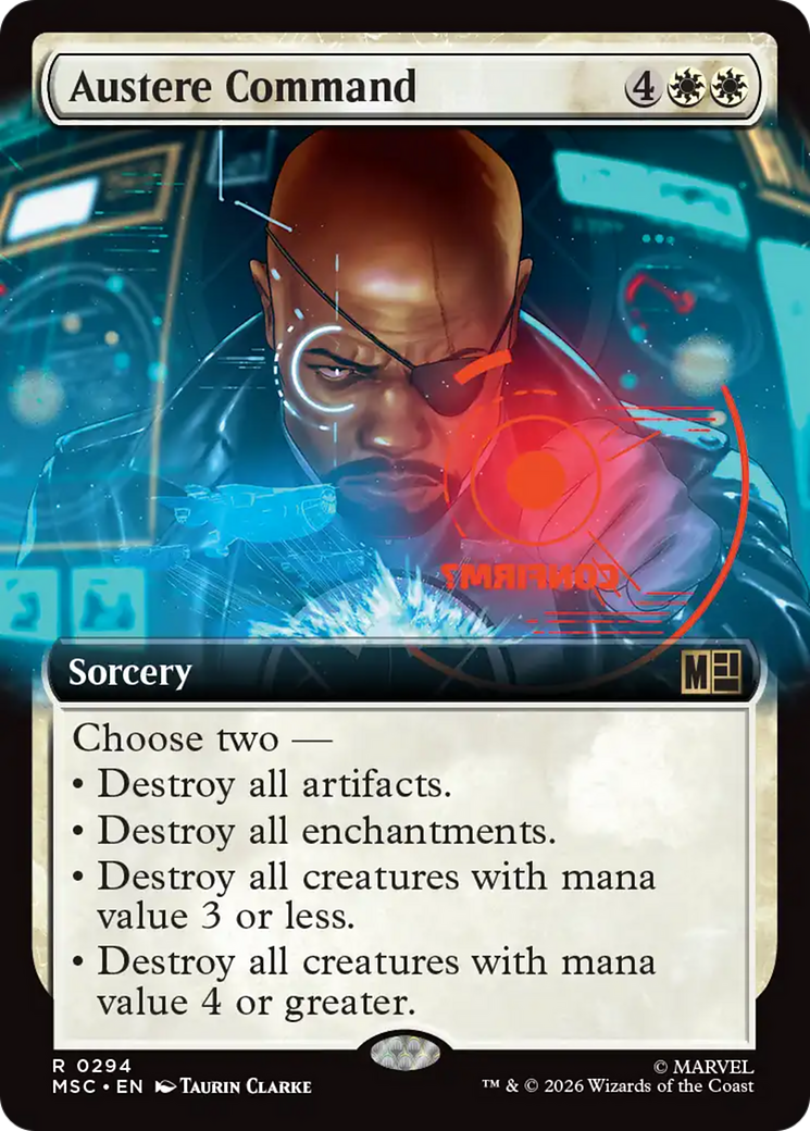 Austere Command (Extended Art) [Marvel Super Heroes Commander] | Game Master's Emporium (The New GME)